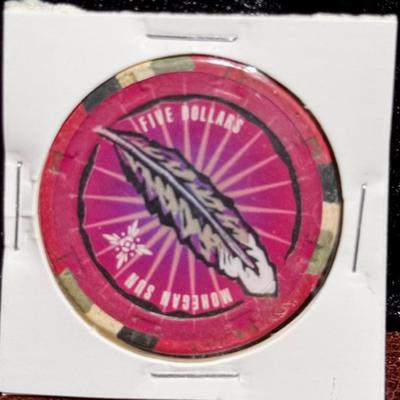 5 Dollar Mohrgan Sun Casino Chip