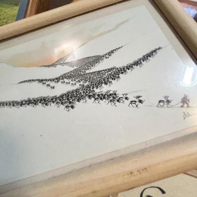 Lot 114 lot of pictures & frames