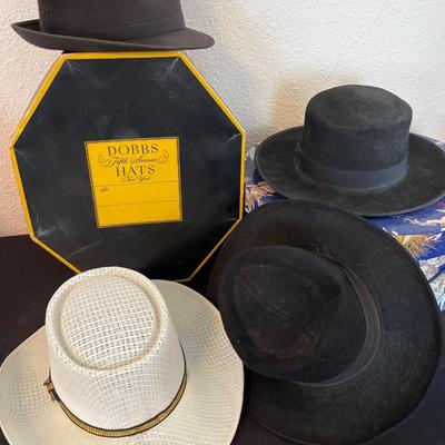 Hats! Includes Stetson, Berg Derby/Fedora, & Dobbs Fifth Avenue Box