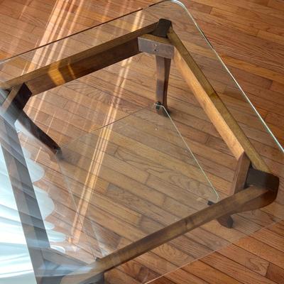 Pair of Glass Top End Tables 2 Tiers