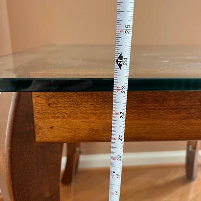 Pair of Glass Top End Tables 2 Tiers
