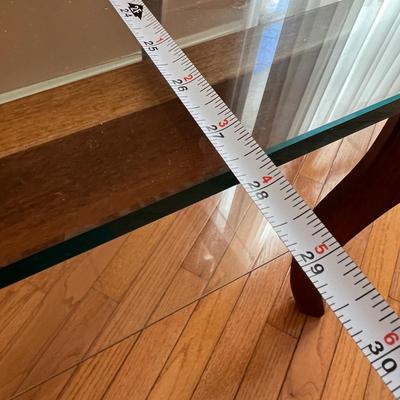 Pair of Glass Top End Tables 2 Tiers