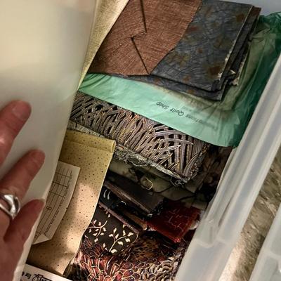Lot 127 3 totes of quilting items