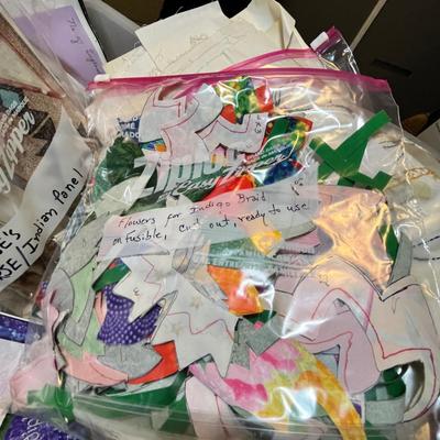 Lot 129 3 small totes of sewing.