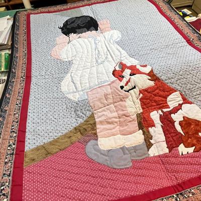 Lot 130 Norman Rockwell Quilt displays