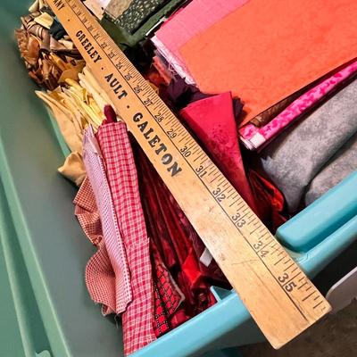 Lot 134 Large tote of material