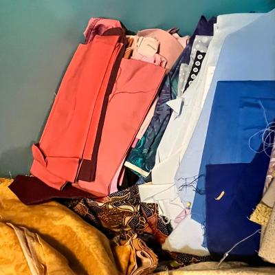 Lot 134 Large tote of material