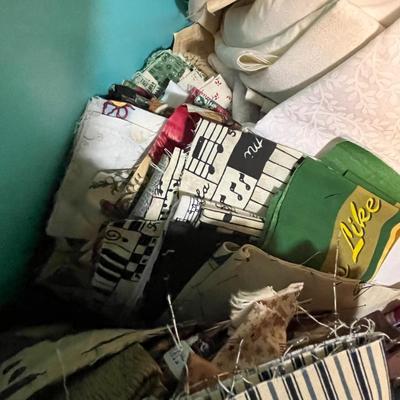 Lot 134 Large tote of material