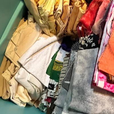 Lot 134 Large tote of material