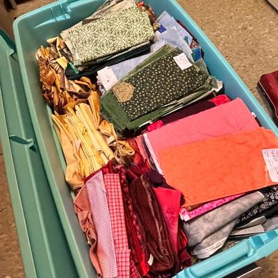 Lot 134 Large tote of material