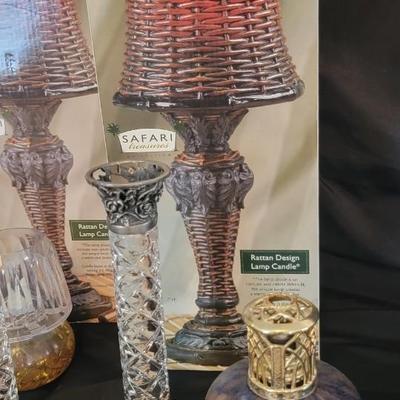 NIB Safari Racan Lamp Candle, candle sticks, plus