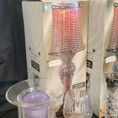 NIB Safari Racan Lamp Candle, candle sticks, plus