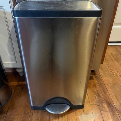 Two Stainless Steel Garbage Bins, incl. Simple Human (K-MG)