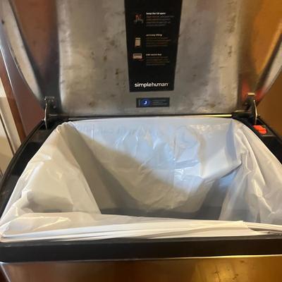 Two Stainless Steel Garbage Bins, incl. Simple Human (K-MG)