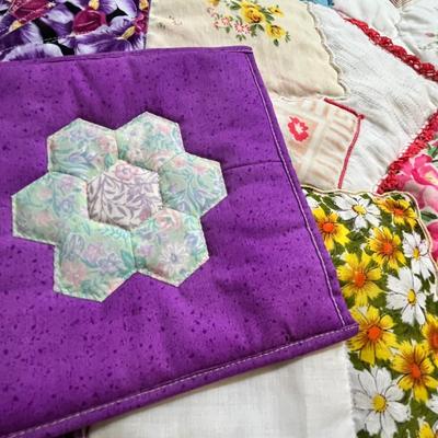 Lot 169 Vintage hankies wall art