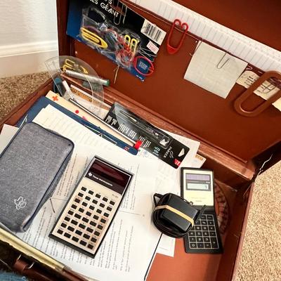 Lot 183 Brief Case w/ office supplies