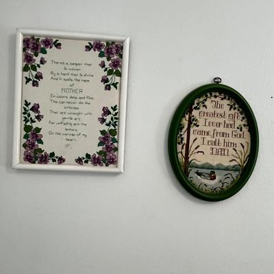 Lot 184 Poem wall art