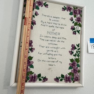 Lot 184 Poem wall art