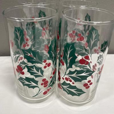 Vintage Indiana Christmas glasses