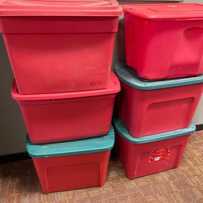 6 holiday storage totes