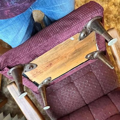 Lot 239 Vintage chair w/ ottoman