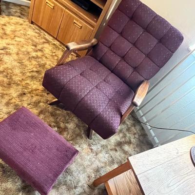 Lot 239 Vintage chair w/ ottoman