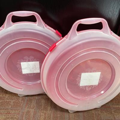 2 wreath storage containers
