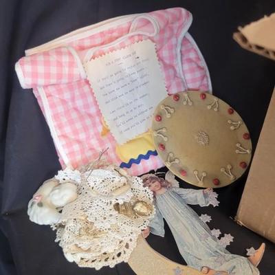 Box of wrapping paper and more