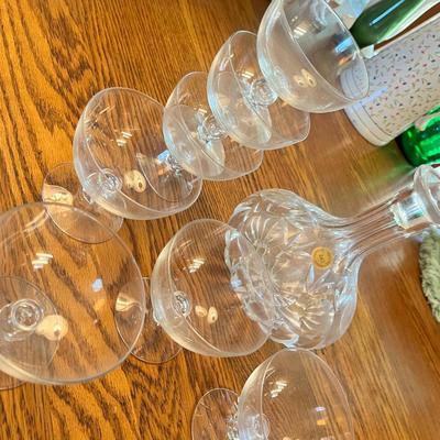 Lot 253 Crystal Decanter w/ stems