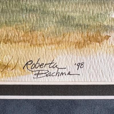 Mountainous Water Color Scene by Roberta Bachma (B3-DZ)