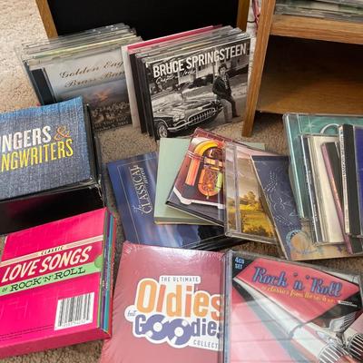 RCA Stereo. Stand, speakers, headphones, CDs & cassettes