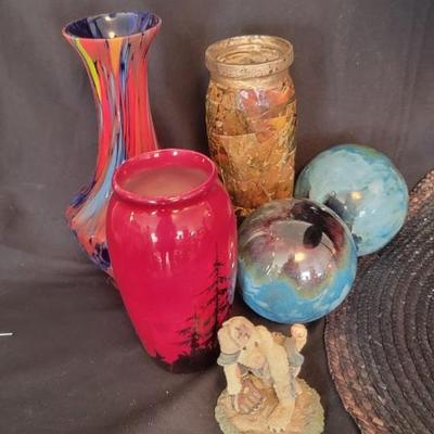 Hats and glass decor