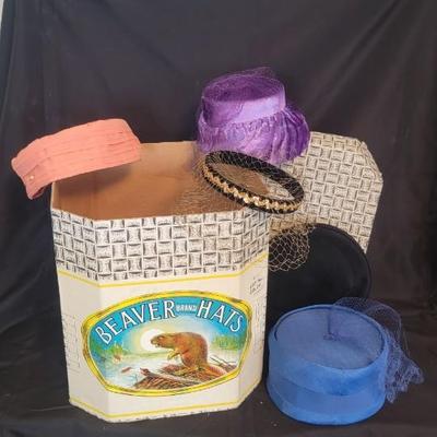 Pill box style women's fashion hats