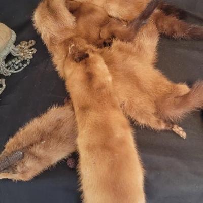 Vintage Beaded Whimsey with mink