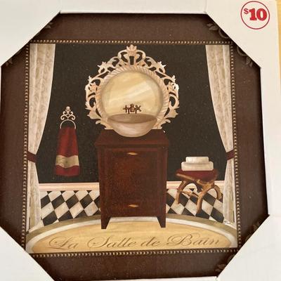 Over door, accessory organizer, table, three-piece wall art