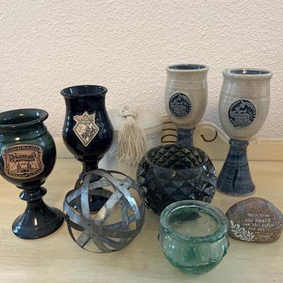 Renaissance Festival cups, misc decor