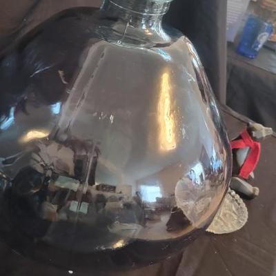 Large glass vase, plus