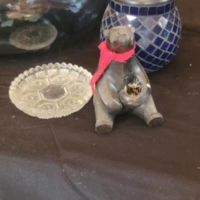 Large glass vase, plus