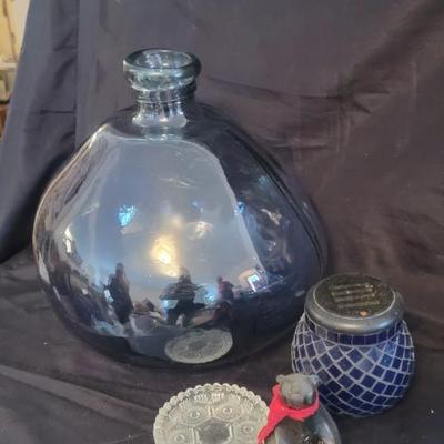 Large glass vase, plus