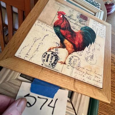 Lot 274 Chicken wall art
