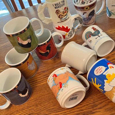 Lot 281 Chicken mugs