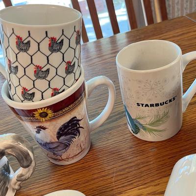 Lot 281 Chicken mugs