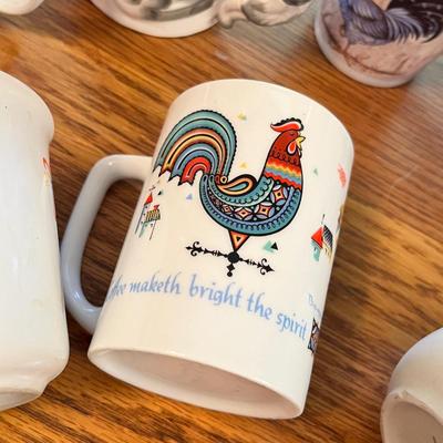 Lot 281 Chicken mugs