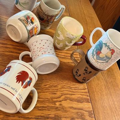 Lot 281 Chicken mugs