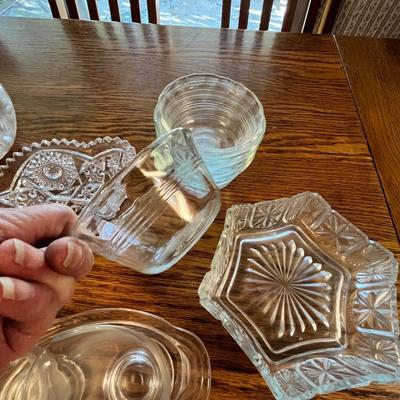 Lot 289 Crystal serving items