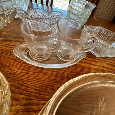 Lot 289 Crystal serving items