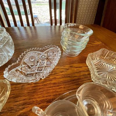 Lot 289 Crystal serving items