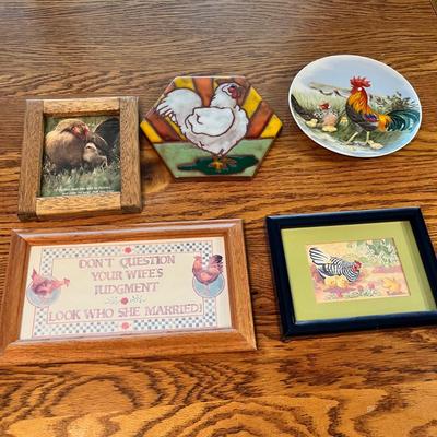 Lot 296 Chicken wall art