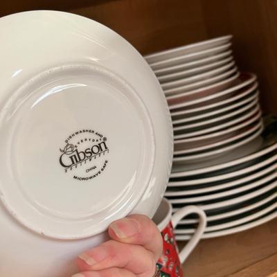 Lot 302 Christmas china set