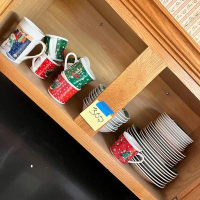 Lot 302 Christmas china set